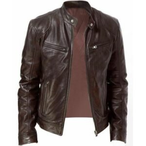 zoha Summer Savings Clearance 2022! Pimoxv Men Vintage Cool Jacket Leather Long Sleeve